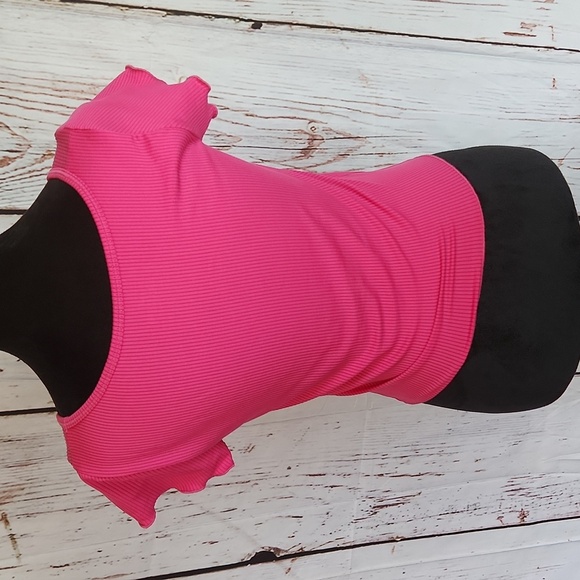 Hollister Hot Pink Ribbed Crop Top S - Picture 4 of 11
